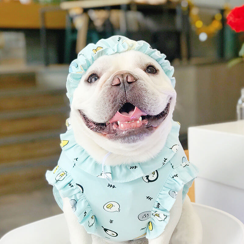 French Bulldog Pajamas PJs with Hat - Frenchiely