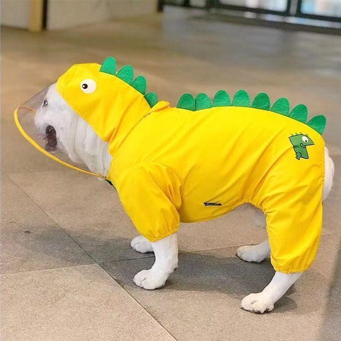 Cartoon Dog Dinosaur Waterproof Rain Jacket Coat - Frenchiely
