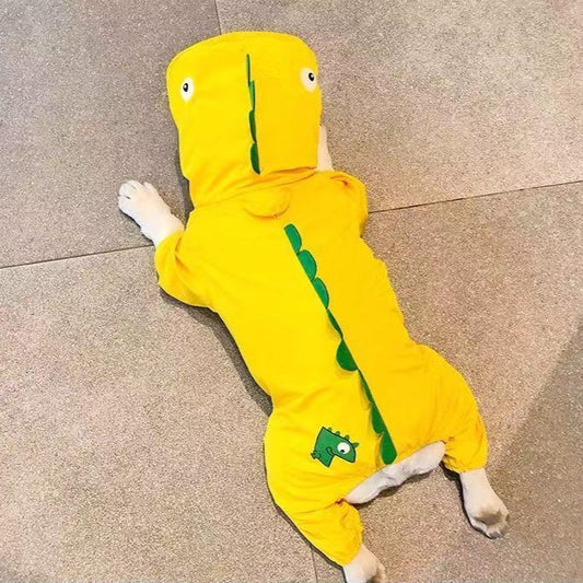 Dinosaur Rain Jacket FrenchielyCartoonDogDinosaurWaterproofRainJacketCoatforFrenchBulldog03