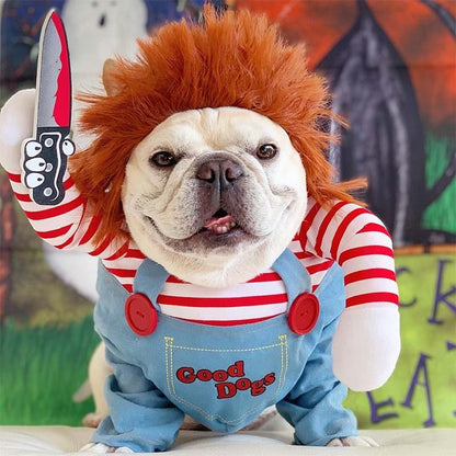 Deadly Doll Dog Costume for Medium Sized Dogs - Frenchiely