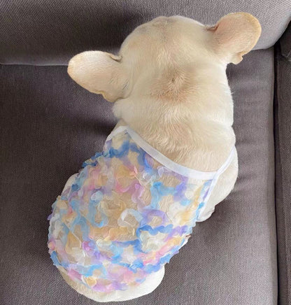 Frenchiely Dog Summer Mesh Floral Shirt for Female Dogs 0