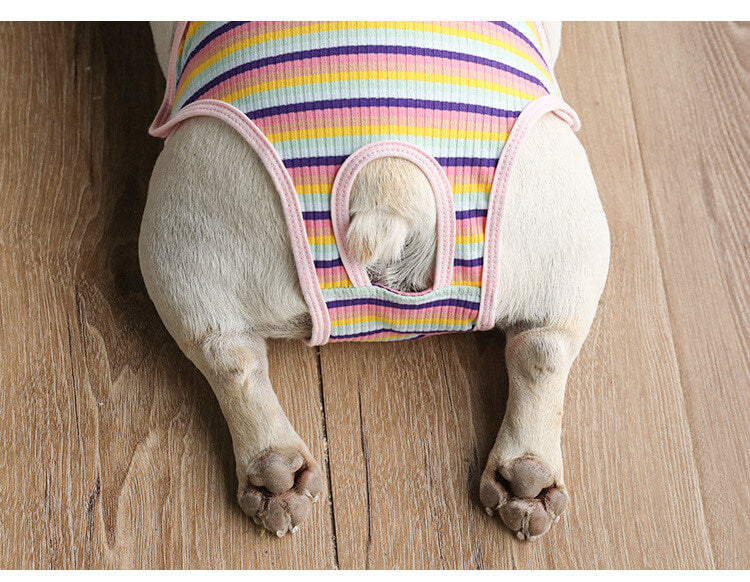 Frenchiely Female Dog Heat Sanitary Striped Pants Panties 0