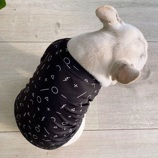 Stylish Black Flexible Dog Summer Mesh Shirt - Frenchiely