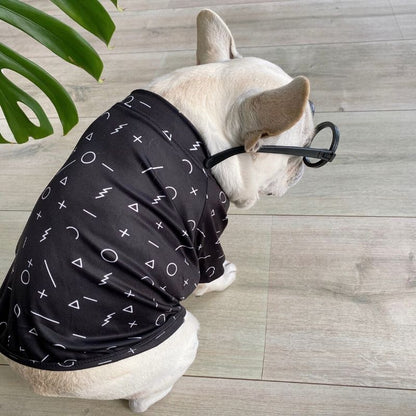 Stylish Black Flexible Dog Summer Mesh Shirt - Frenchiely