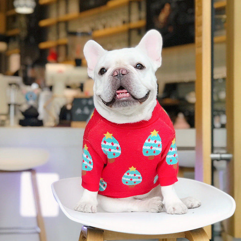 Frenchiely French Bulldog Christmas Tree Sweater Jumper 0