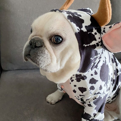 French Bulldog Halloween Cow Costume by Frenchiely 