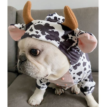 French Bulldog Halloween Cow Costume by Frenchiely 