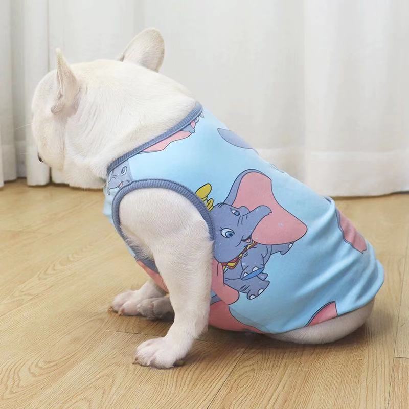 Medium Dogs Cartoon Elephant Cotton Shirt - Frenchiely