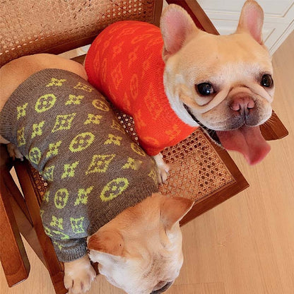 Frenchiely French Bulldog Stylish Dog Pullover Sweater size chart