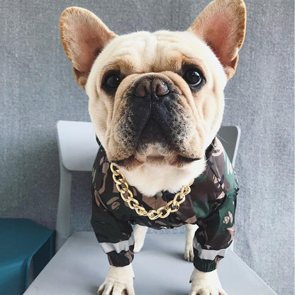 Dog Camo Hooded Reflective Rain Jacket - Frenchiely