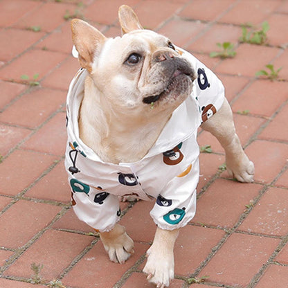 Cartoon Bear Dog Button-up Raincoats - Frenchiely