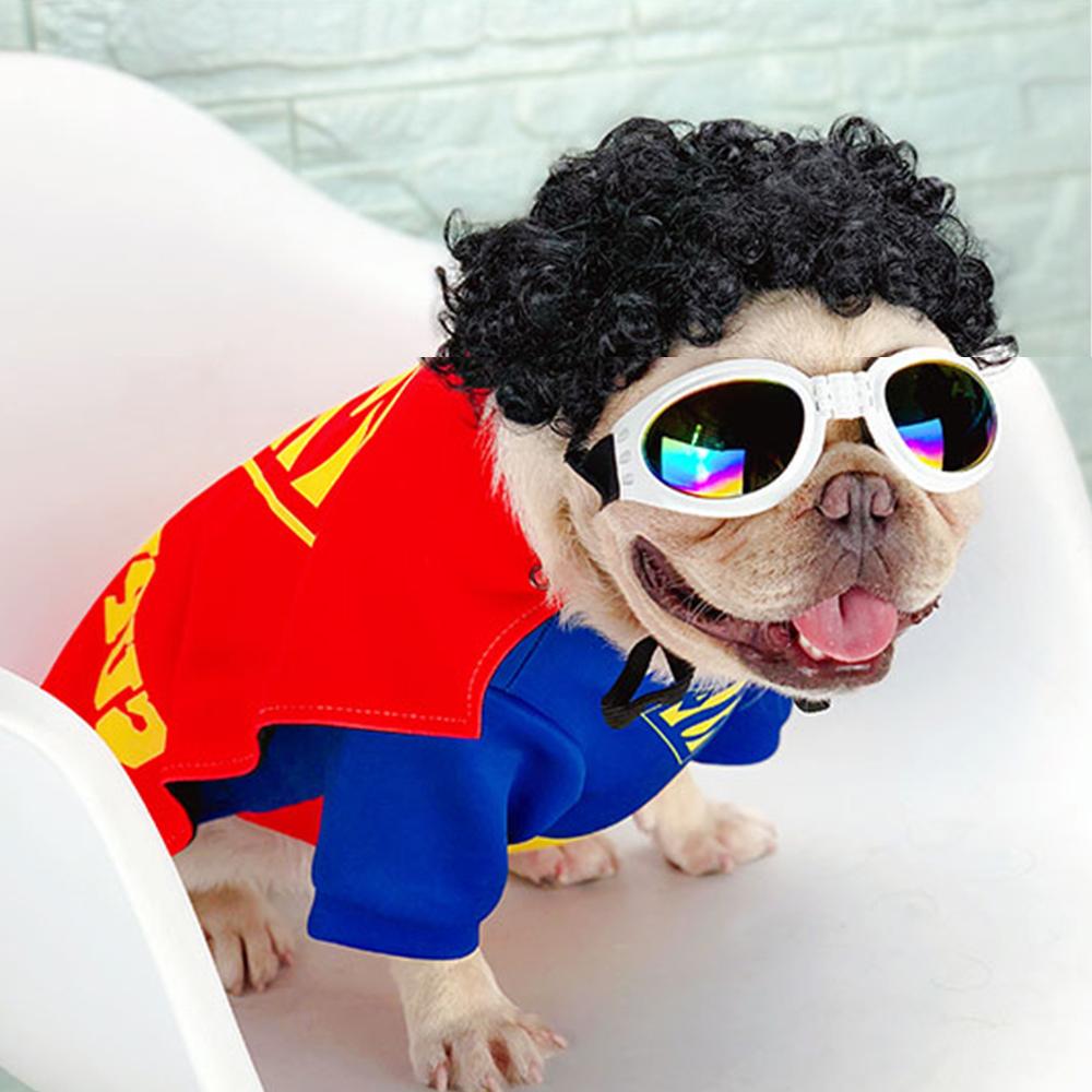 Dog Superman Cosplay Costumes For French Bulldog - Frenchiely