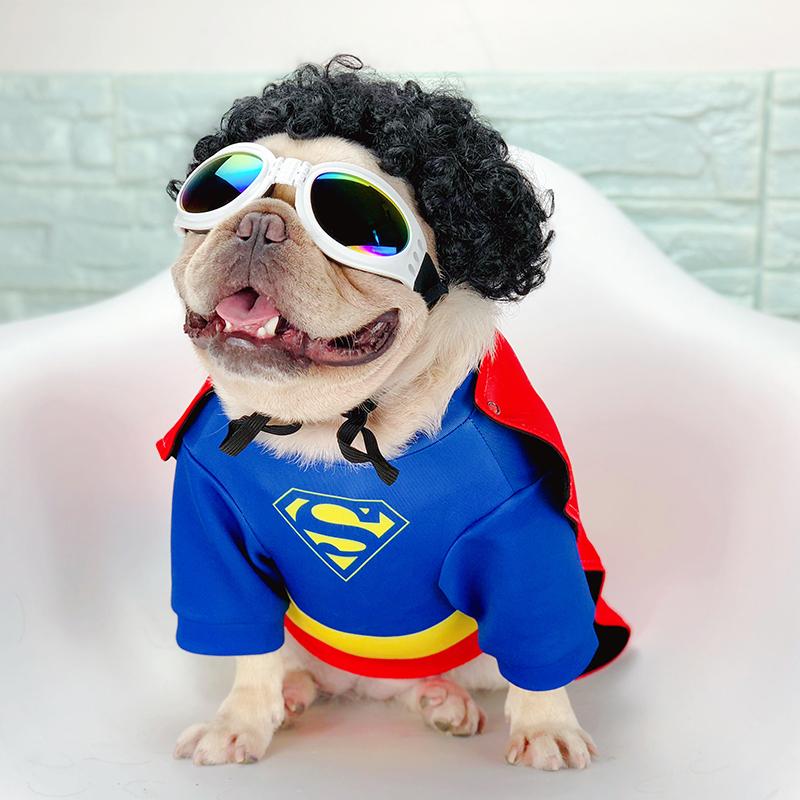Dog Superman Cosplay Costumes For French Bulldog - Frenchiely
