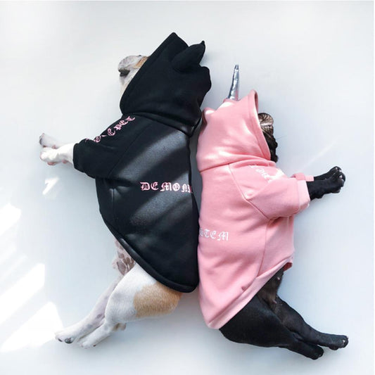 Unicorn & Bull Hoodie Frenchiely_black_bull_dog_costume_hoodies_coat_for_bulldogs_05
