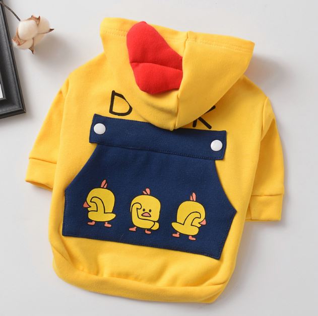 Cute Yellow Duck Dog Hoodie for Bulldogs - Frenchiely