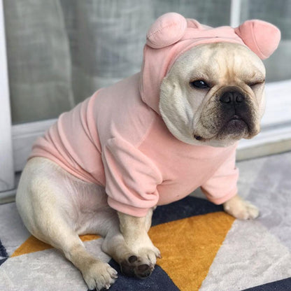 Pink Piggy Dog Costume Hoodies for Small Dogs - Frenchiely