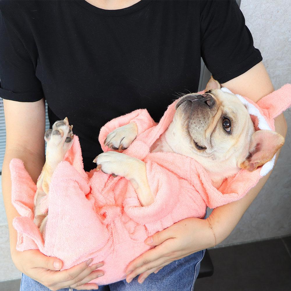 Cartoon Shark Dog Robe Nightgown Towel Pajamas - Frenchiely