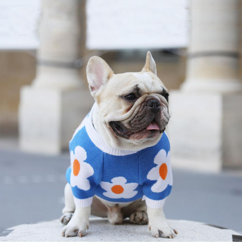 Dog Floral Sweater Pullover - Frenchiely