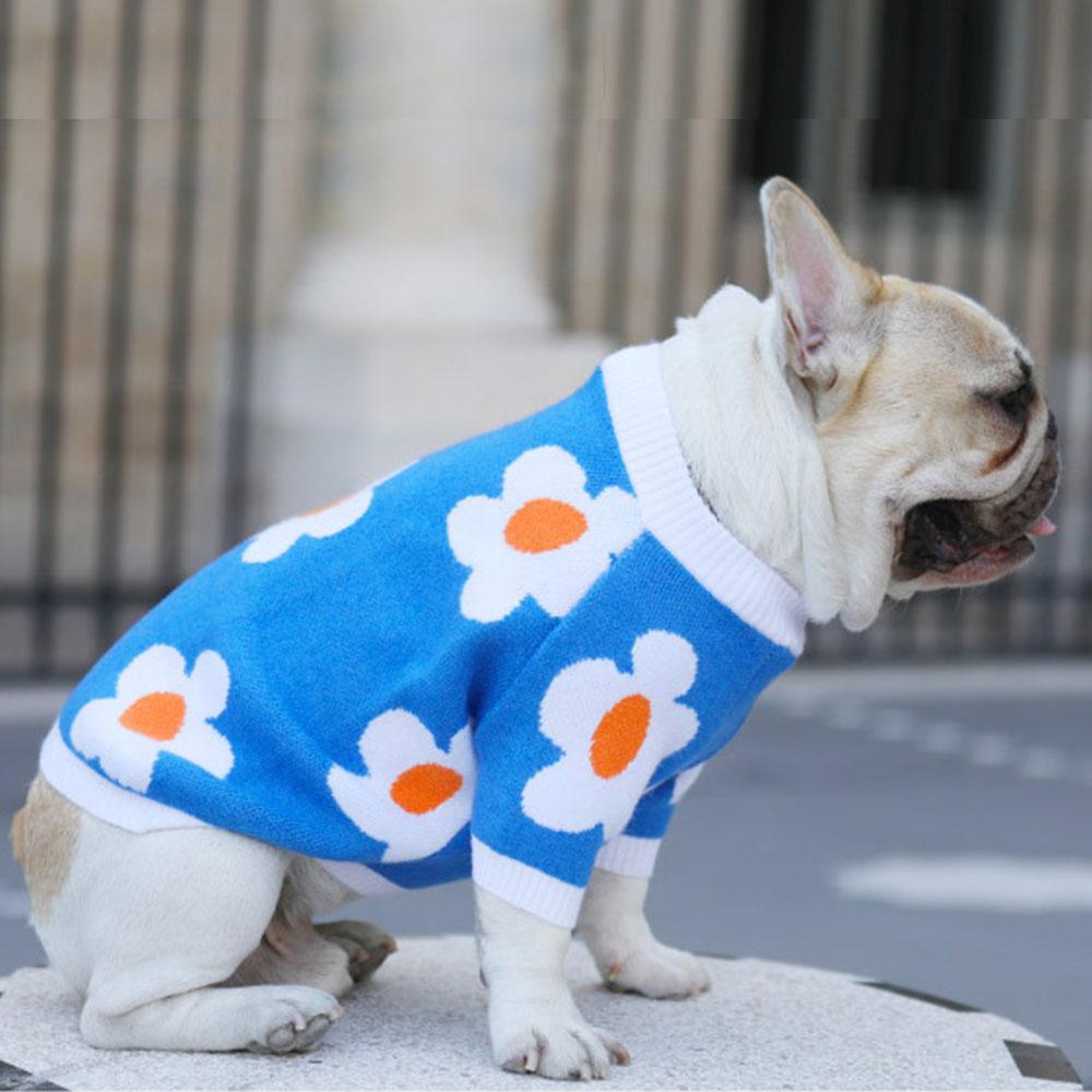 Dog Floral Sweater Pullover - Frenchiely