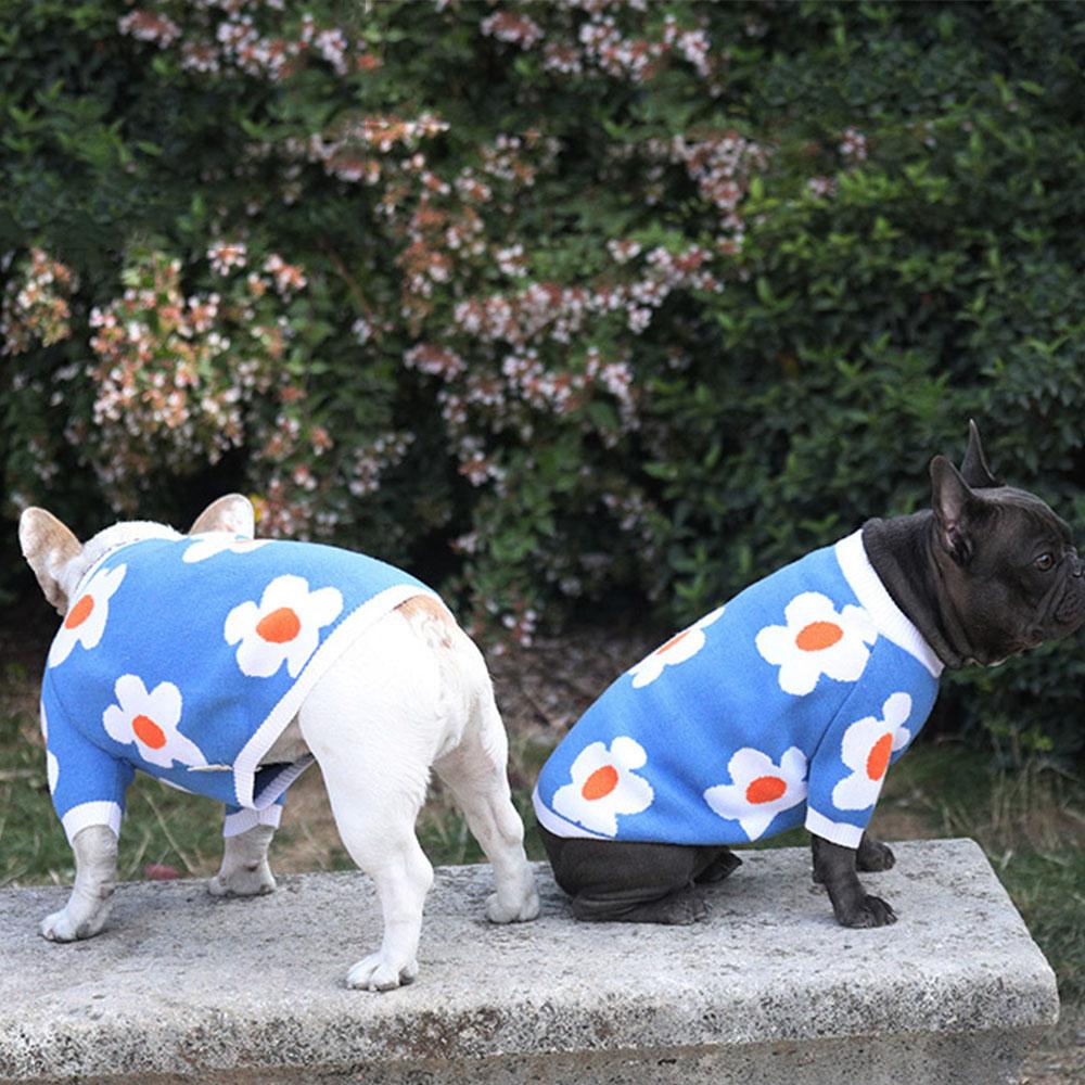 Dog Floral Sweater Pullover - Frenchiely