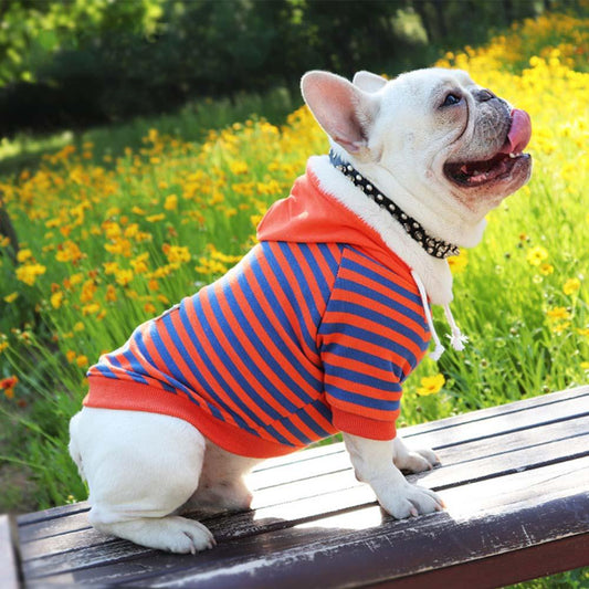 Orange Stripe Hoodie 4XL Frenchiely_french_bulldog_autumn_winter_hoodies_02