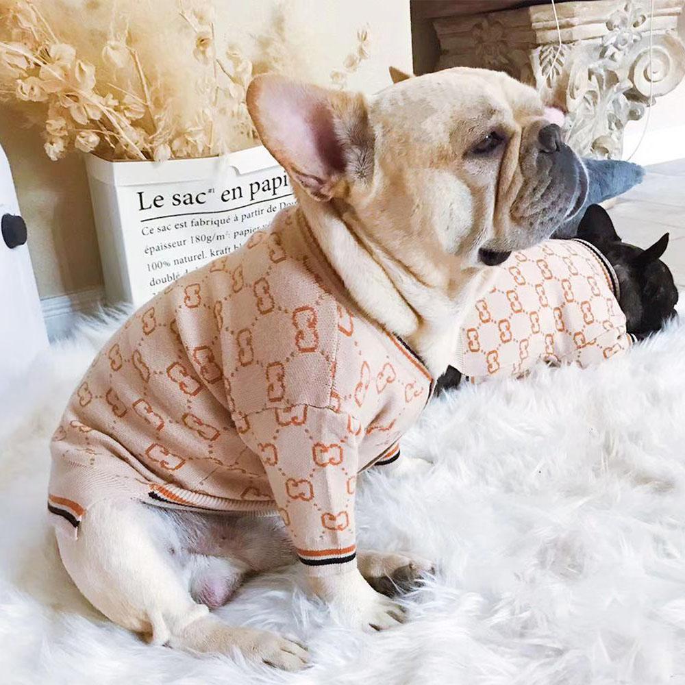 French Bulldog Beige Cardigan Sweater - Frenchiely