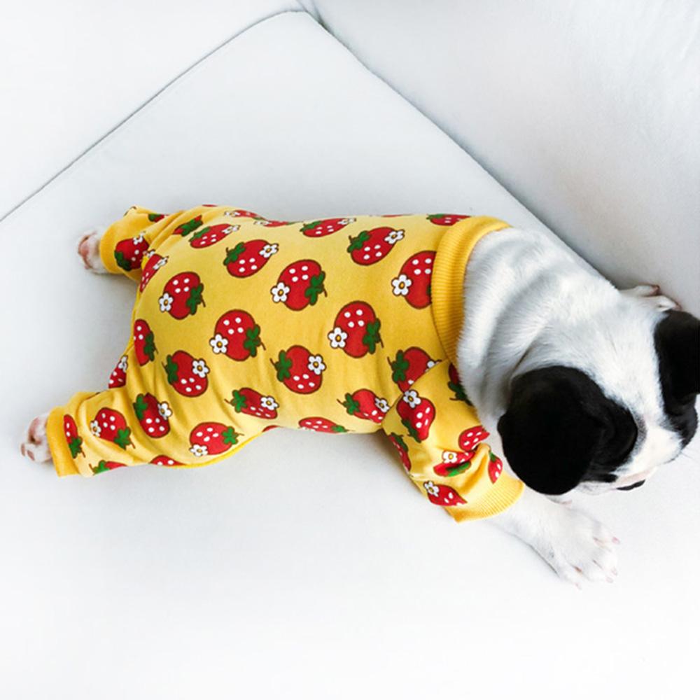 Dog Strawberry Homewear Pajamas for Dogs - Frenchiely