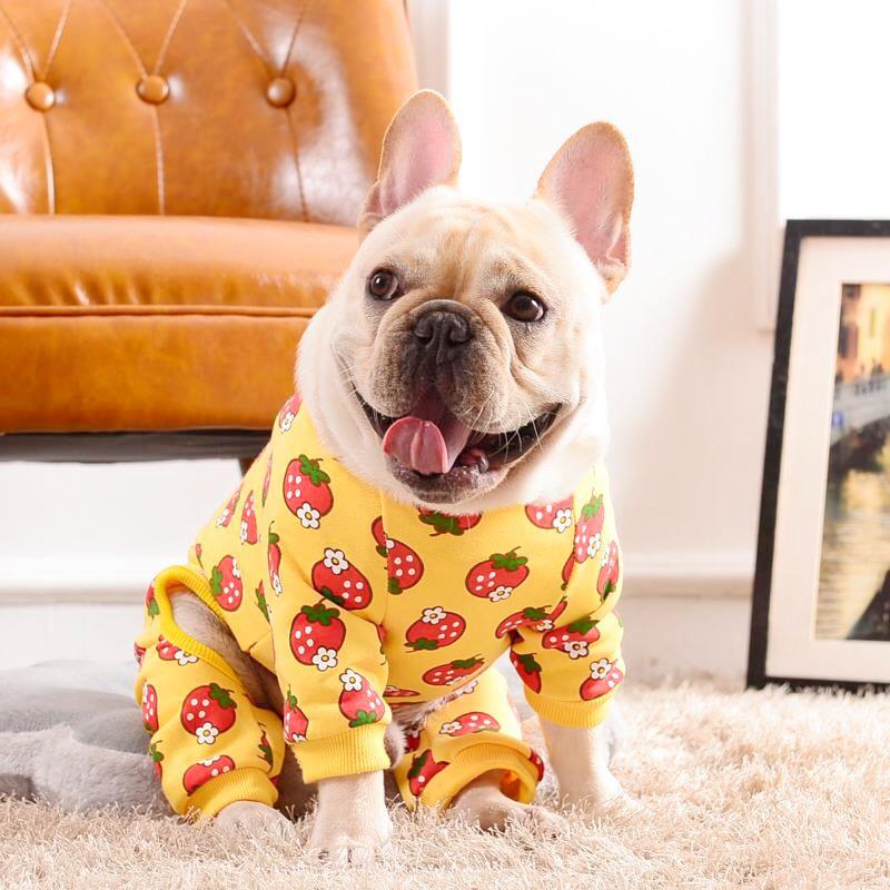 Dog Strawberry Homewear Pajamas for Dogs - Frenchiely