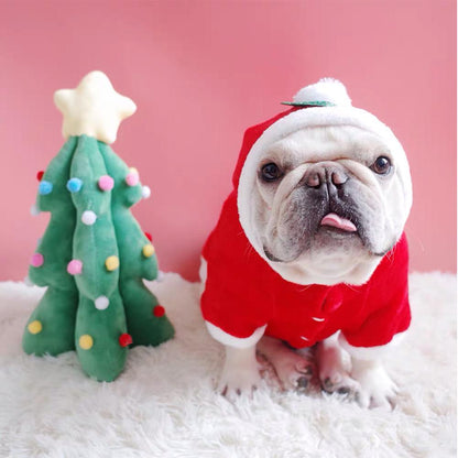 puppy bulldog santa outfit Christmas outfits for medium dogs - Frenchiely