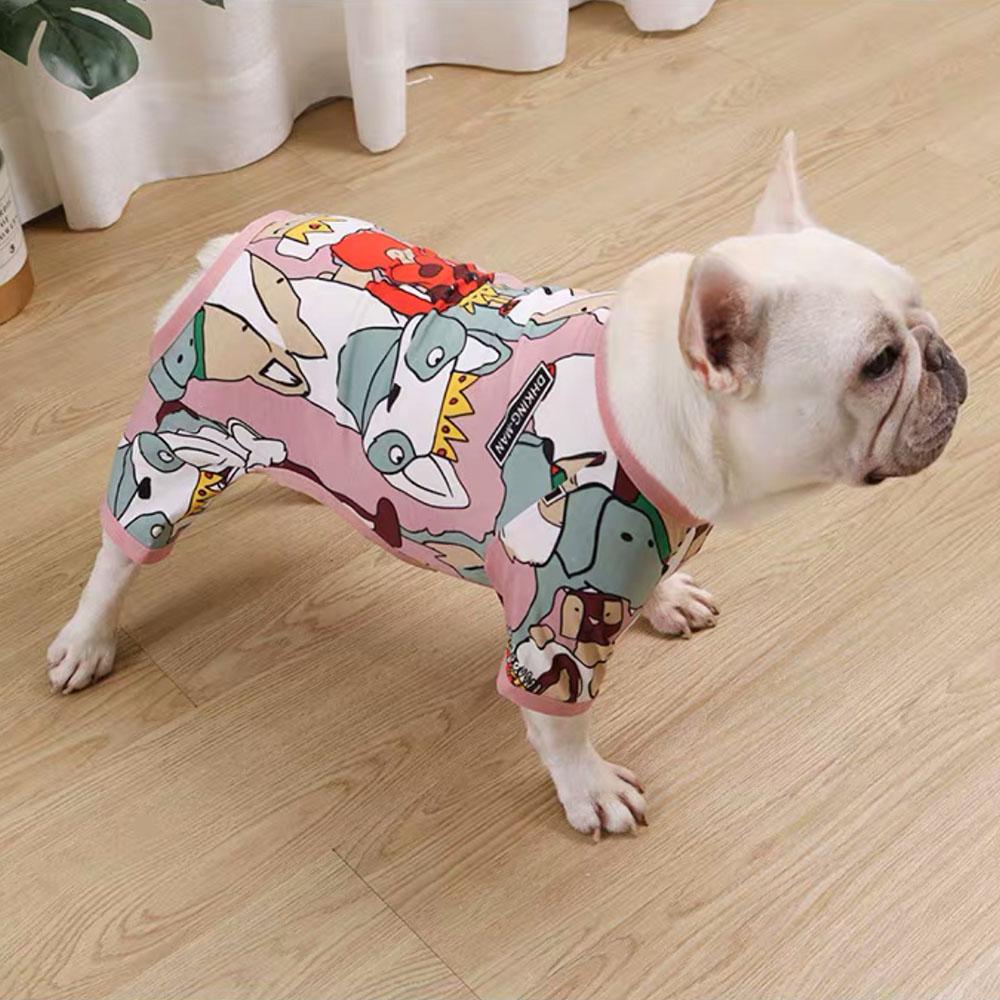 French bulldog ladies pyjamas top