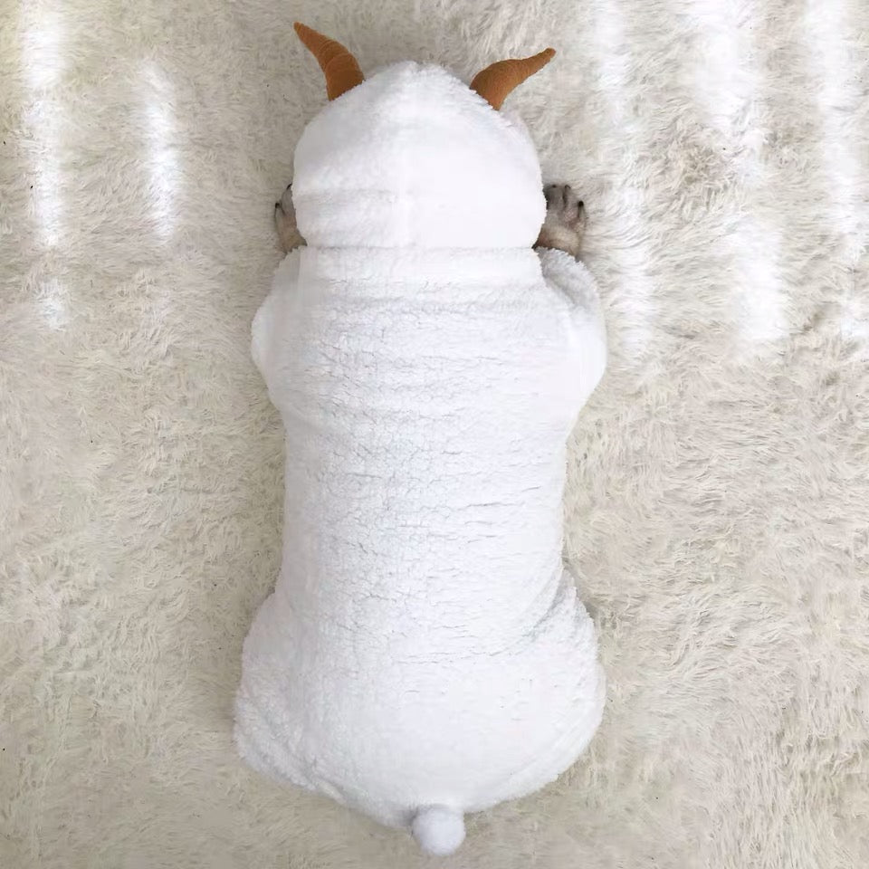 Cartoon Goat Sheep Dog Winter Pajamas - Frenchiely