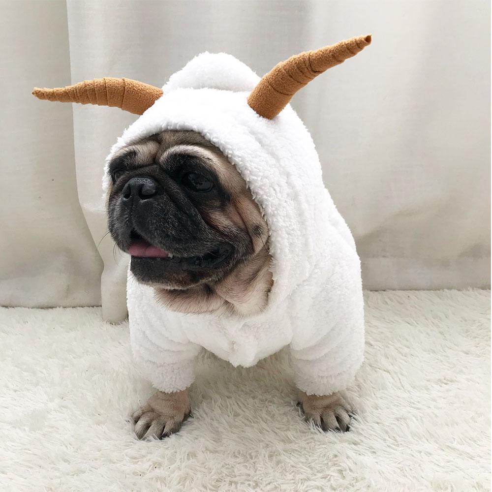 Cartoon Goat Sheep Dog Winter Pajamas - Frenchiely
