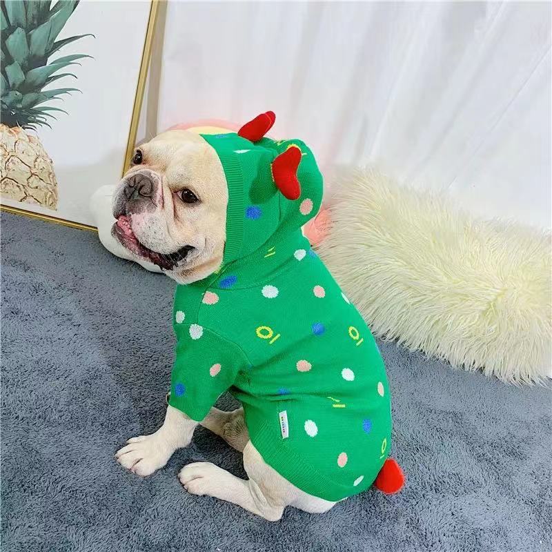French Bulldogs Christmas Reindeer Sweater Clothes BY FRENCHIELY