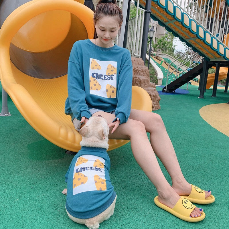 Dog and Human Matching Outfits Shirt 'Cheese' - Frenchiely