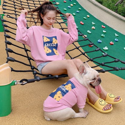 Dog and Human Matching Outfits Shirt 'Cheese' - Frenchiely