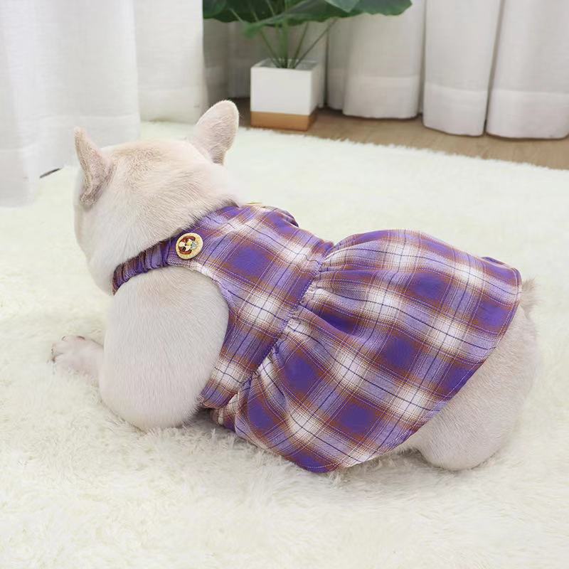 Dog Buffalo Plaid Dress - Frenchiely