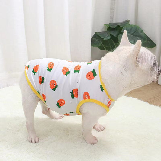 Strawberry Shirts Frenchielydogcarrotcottonshirtspulloverforsmallmediumdogs01
