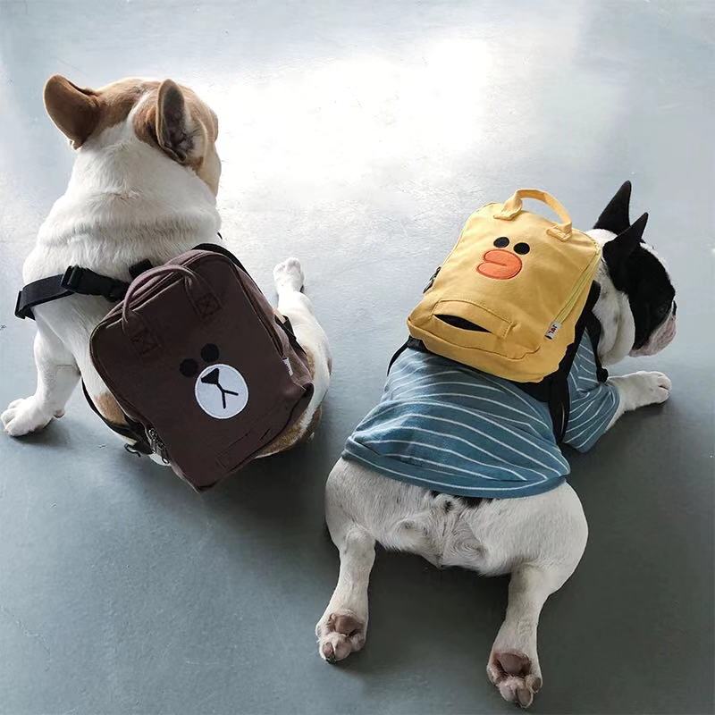 Dog Cartoon Mesh Self Backpack Carrier - Frenchiely