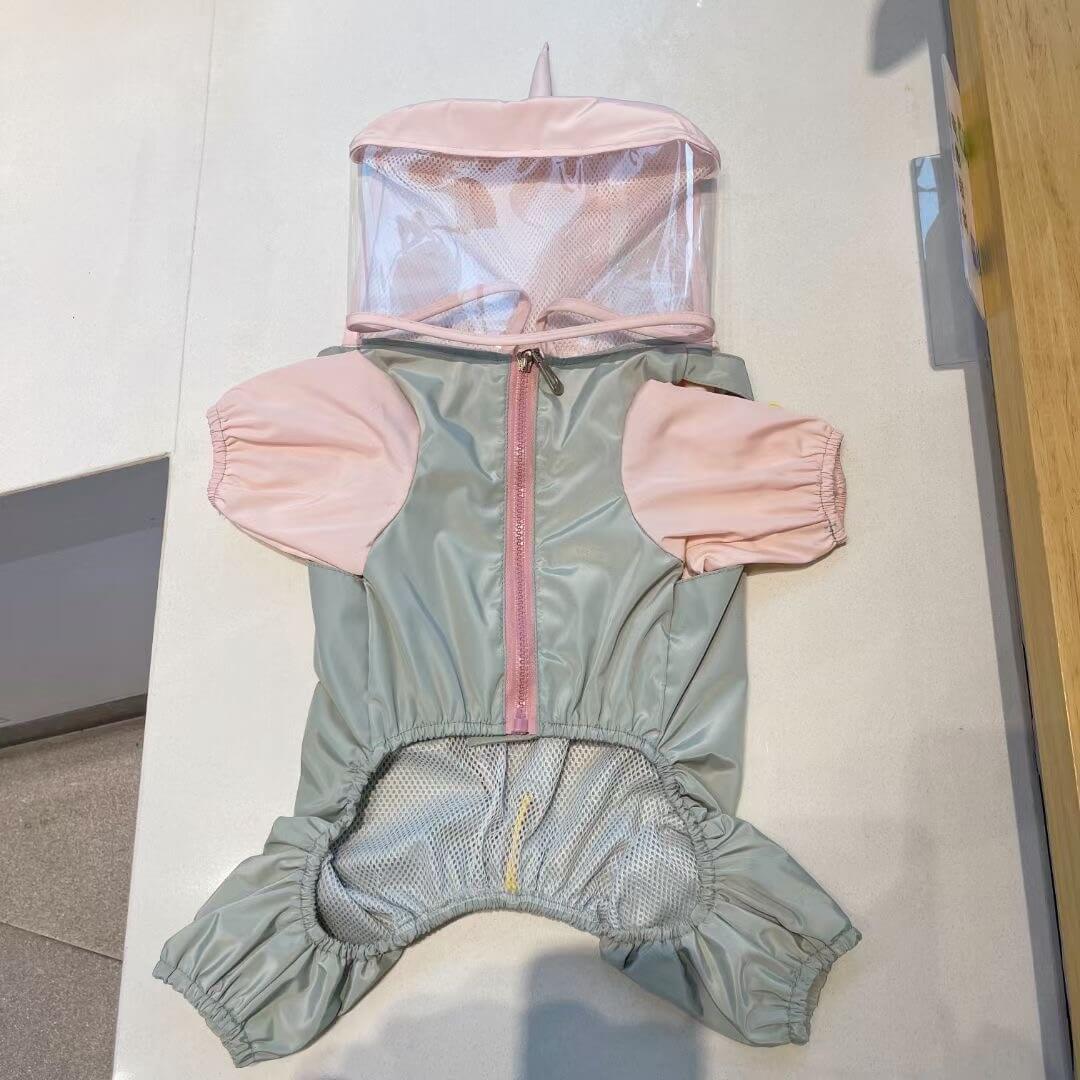 Frenchiely dog cartoon unicorn raincoat jacket