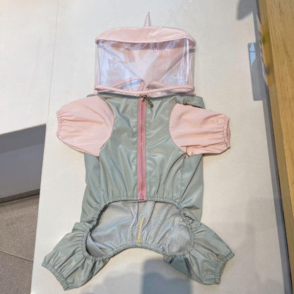 Frenchiely dog cartoon unicorn raincoat jacket