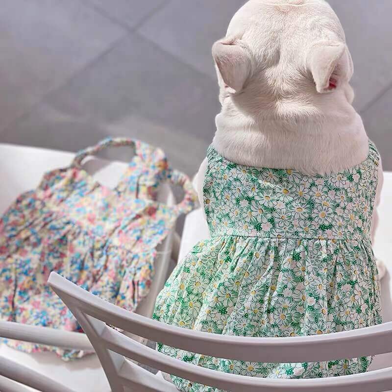 Dog Floral Dress for small medium dogs by Frenchiely 