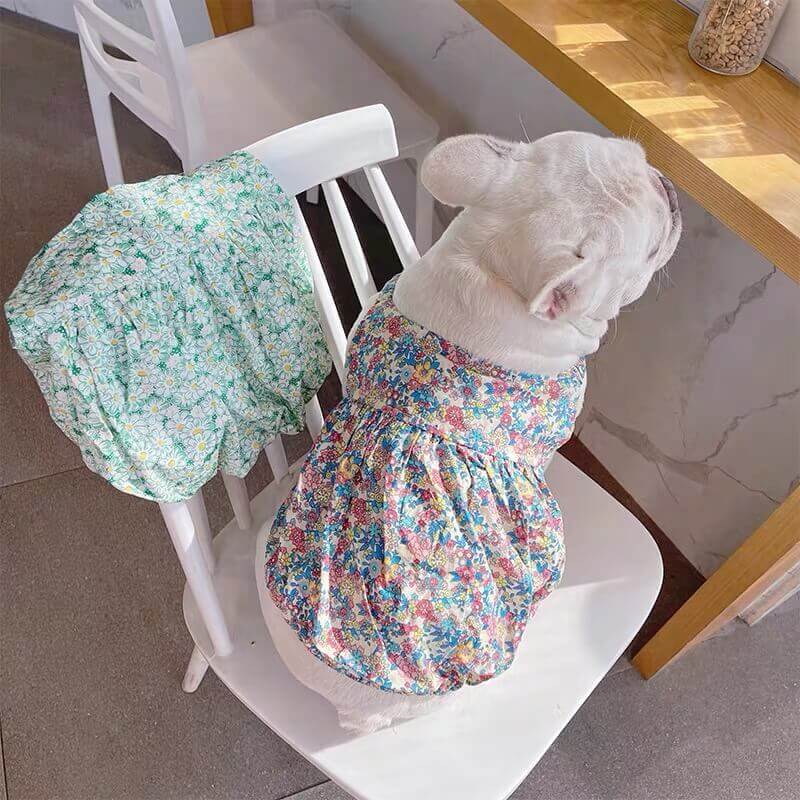 Dog Floral Dress for small medium dogs by Frenchiely 