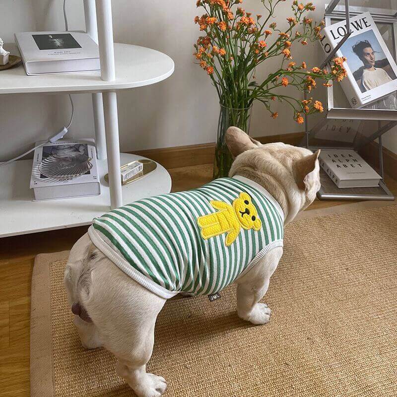 Dog Green Stripe Shirt - Frenchiely