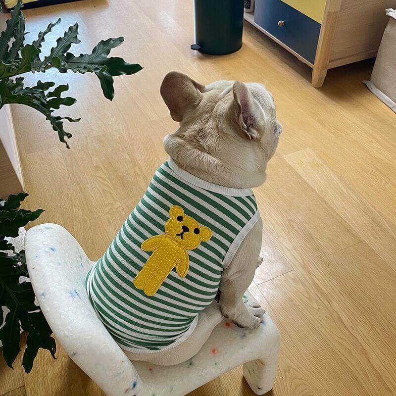 Dog Green Stripe Shirt - Frenchiely