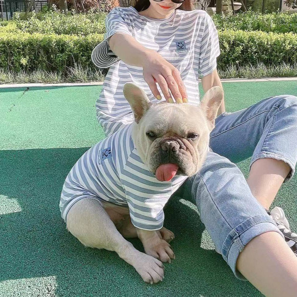 Dog Human Matching Stripe Shirts - Frenchiely 