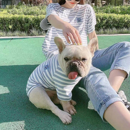 Dog Human Matching Stripe Shirts - Frenchiely 
