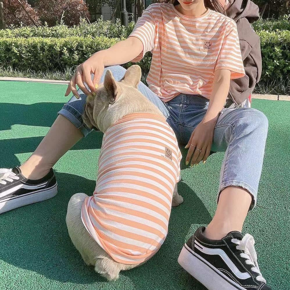 Dog Human Matching Stripe Shirts - Frenchiely 