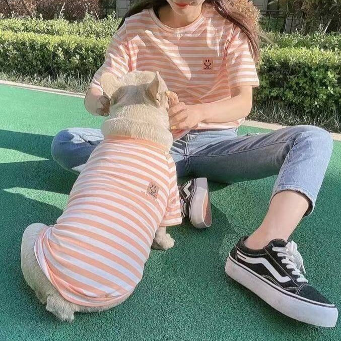 Dog Human Matching Stripe Shirts - Frenchiely 