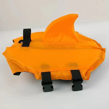 dog life vest jacket with shark fin - Frenchiely