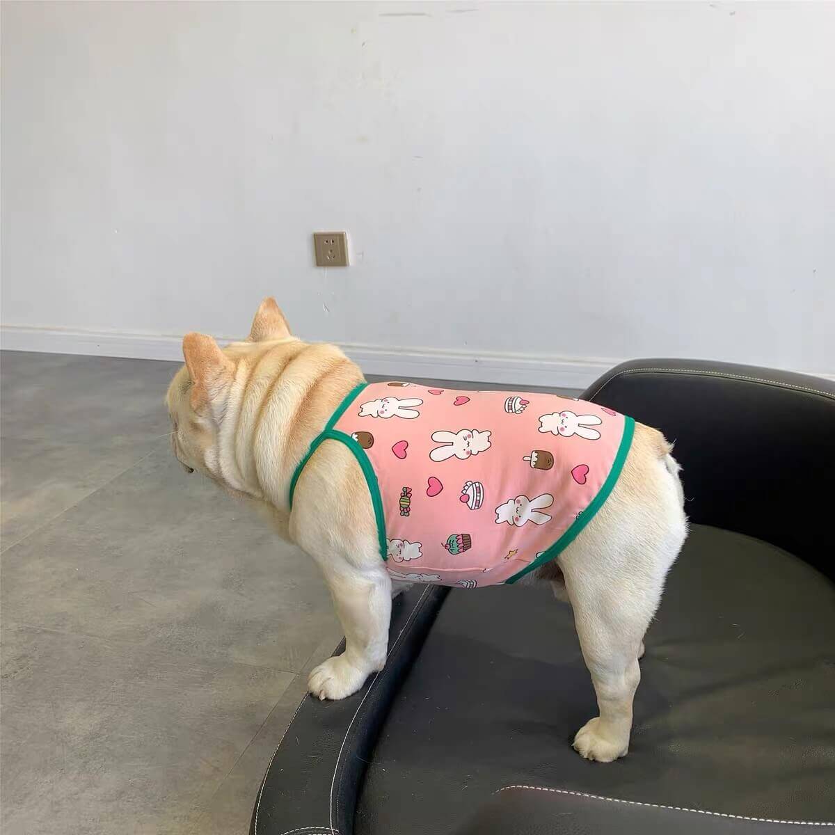 Dog Pink Bunny Shirt FOR FRENCH BULLDOGS BY FRENCHIELY